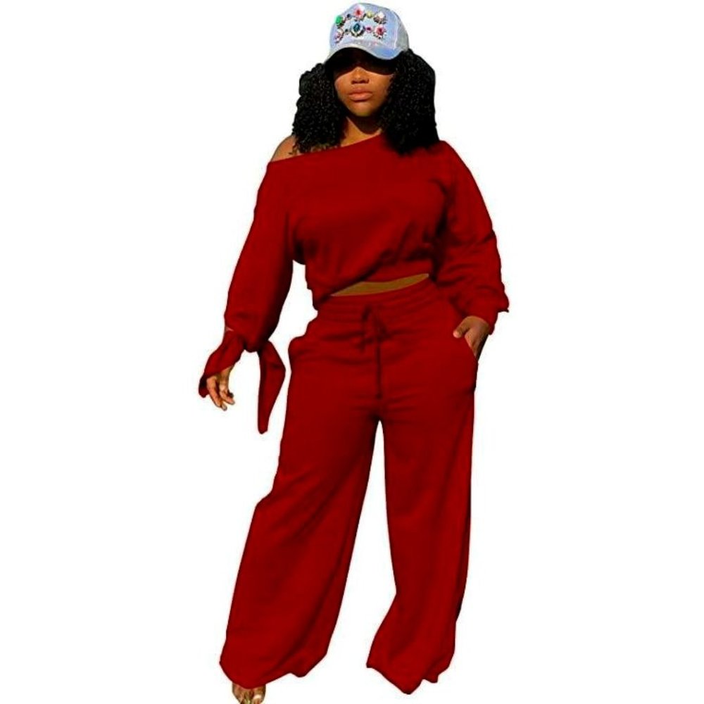 Cold Shoulder Styled Women Sweat suit